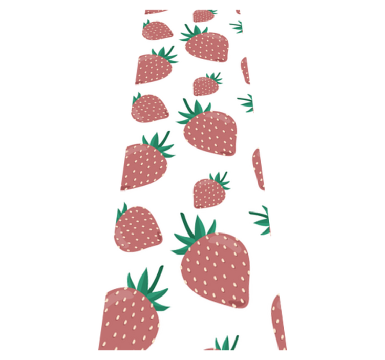 Vinylmatta kök färgglad handskriven jordgubbsmönster - Tenstickers