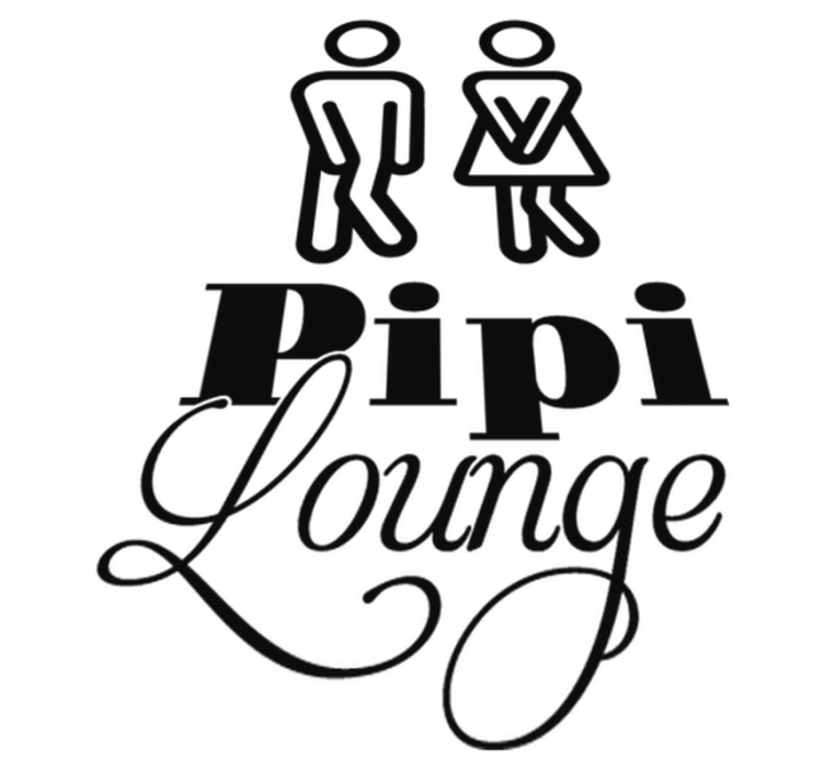 Vinylmatta badrum pipi lounge - Tenstickers