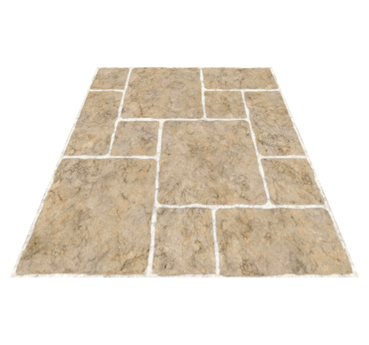 Vinylmatta badrum beige stenar - Tenstickers