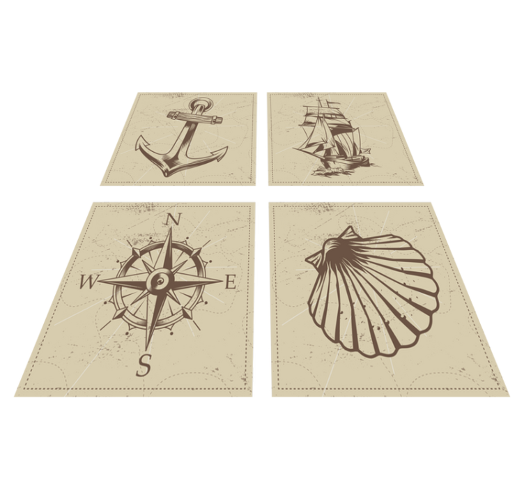 Vinylmatta badrum sjöobjektplattor - Tenstickers