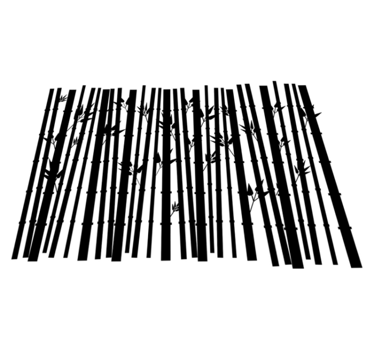 Vinylmatta badrum bambusväxter - Tenstickers