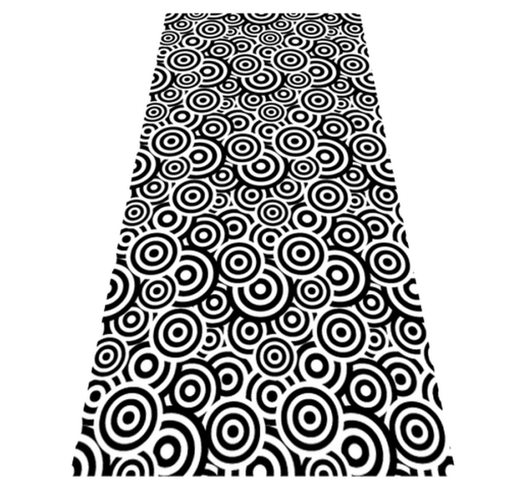 Cirkulärt mönster vinylmatta badrum - Tenstickers