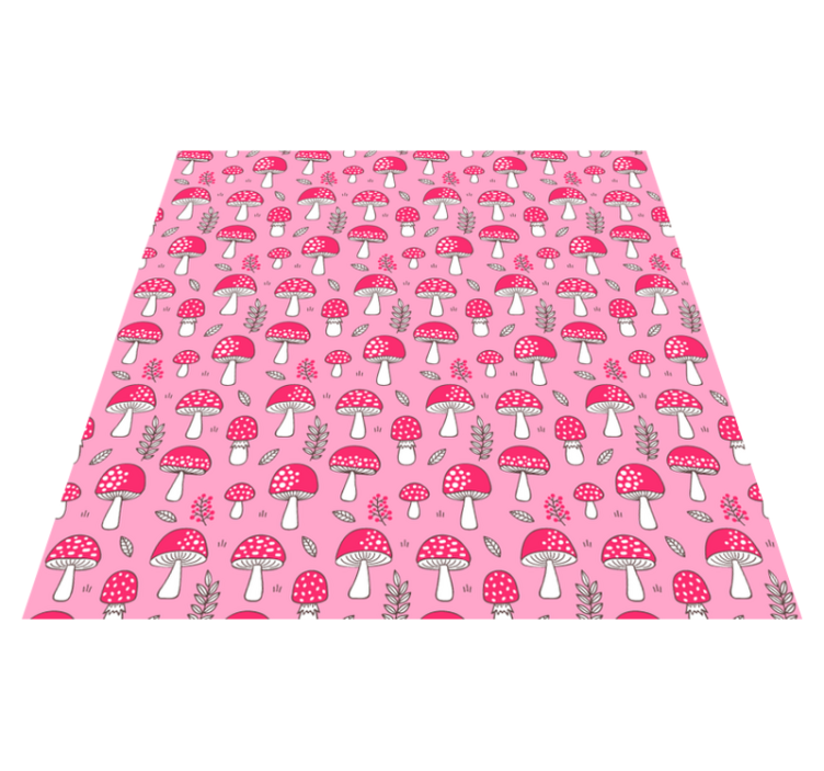 Vinylmatta blommor och växter klassiska svampar och växter - Tenstickers