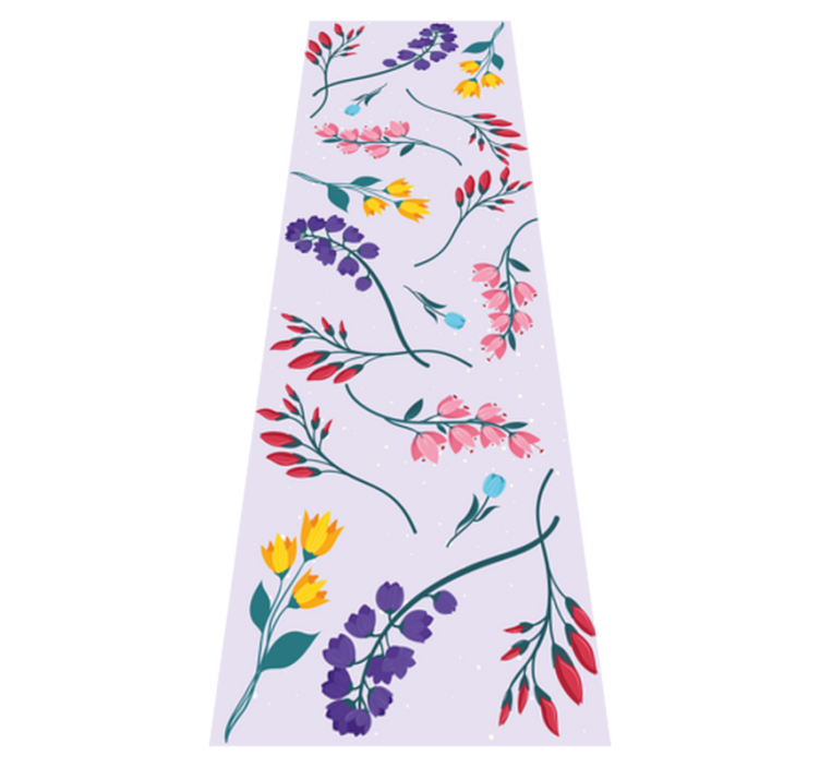 Vinylmatta blommor och växter minimalistic trädgård - Tenstickers