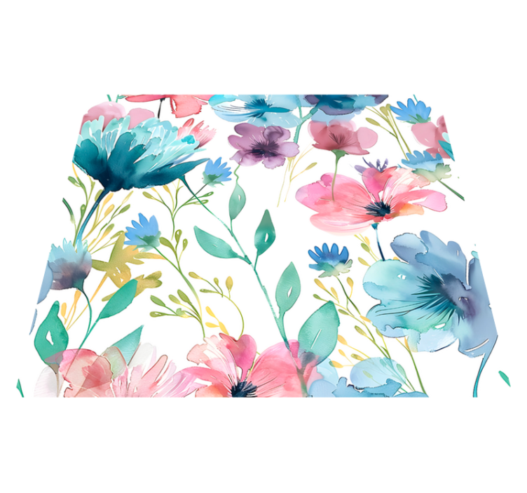 Vinylmatta blommor och växter sommarens vildblommor - Tenstickers