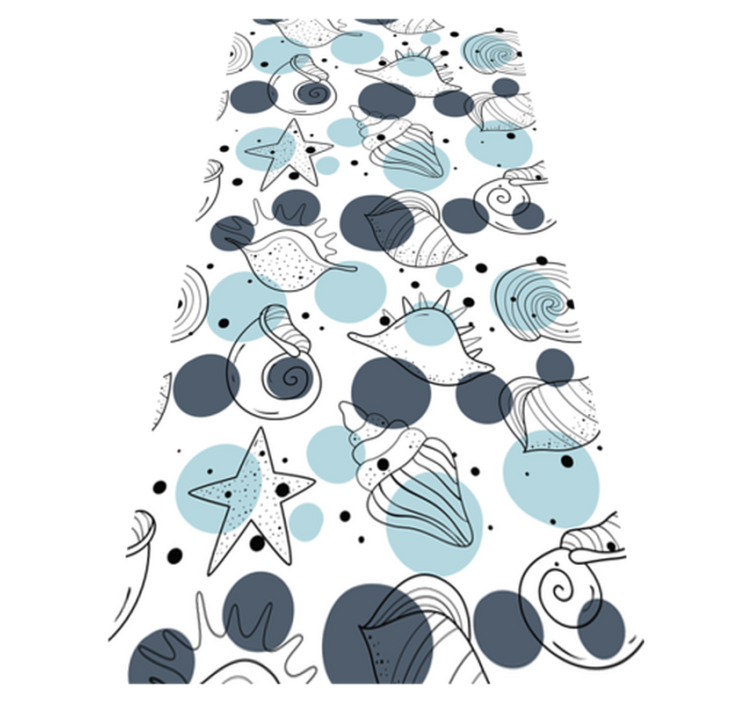 Vinylmatta blommor och växter stiliga snäckmönster - Tenstickers