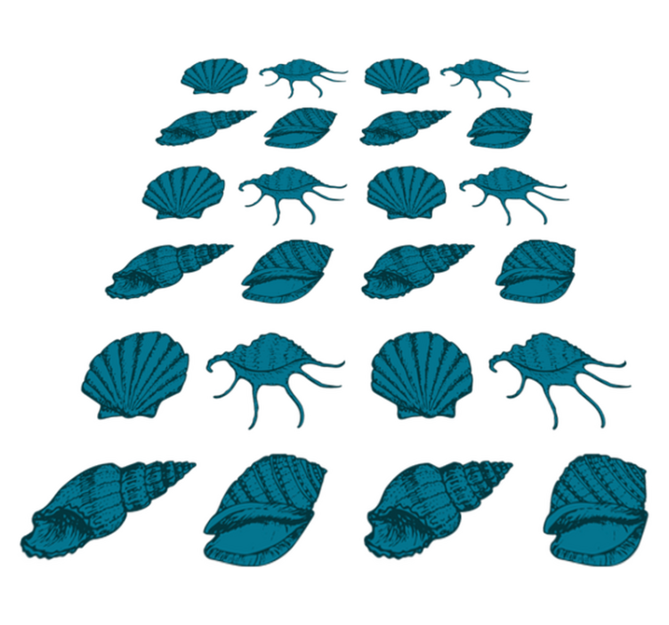 Vinylmatta blommor och växter med dekorativa snäckmönster - Tenstickers