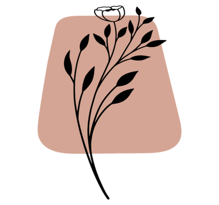 Vinylmatta blommor och växter stiliga blommor - Tenstickers