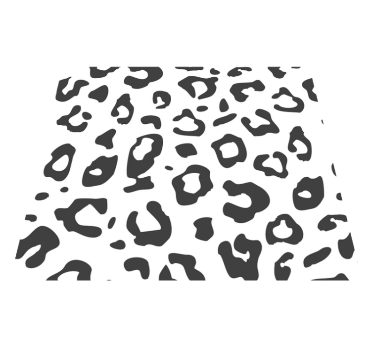 Vinylmatta djurtryck svart leopard - Tenstickers