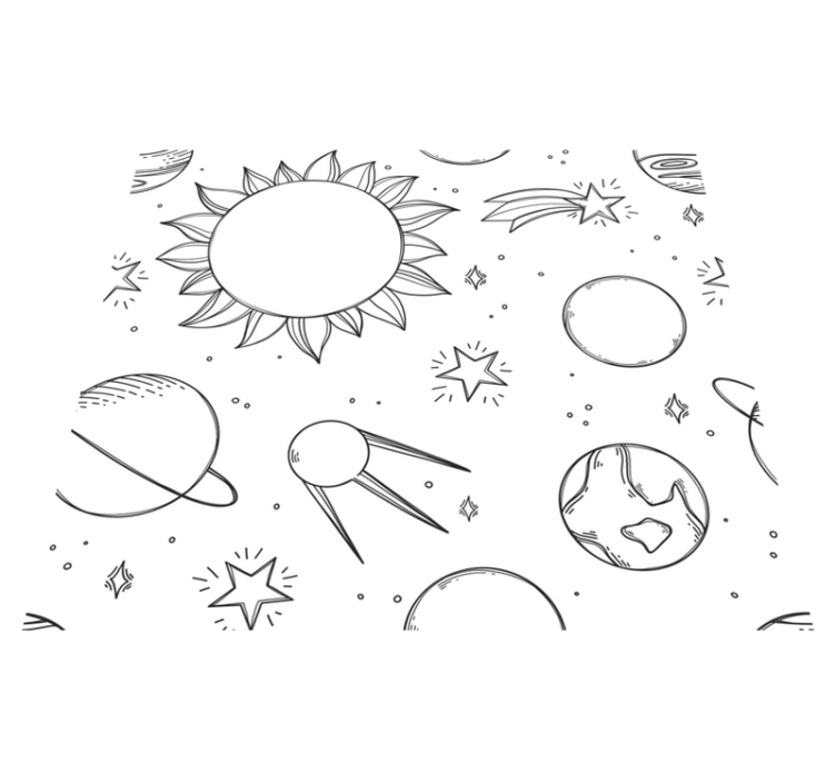 Vinylmatta stjärnor rymden för barn - Tenstickers