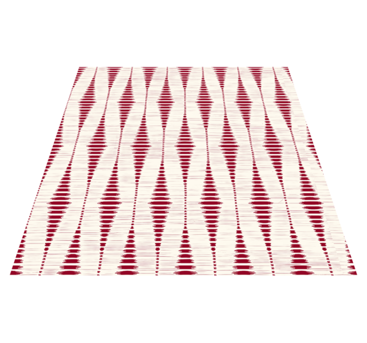 Vinylmatta geometrisk röd rabaul ikat - Tenstickers