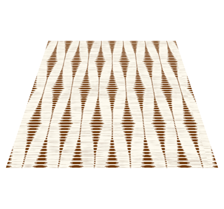 Vinylmatta geometrisk chokladbrun rabaul ikat - Tenstickers