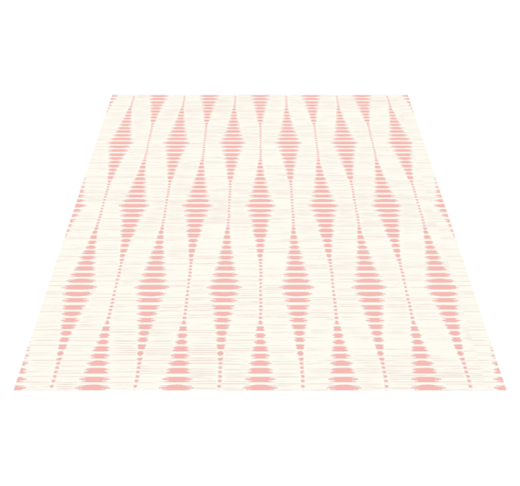 Vinylmatta geometrisk pastellrosa rabaul ikat - Tenstickers