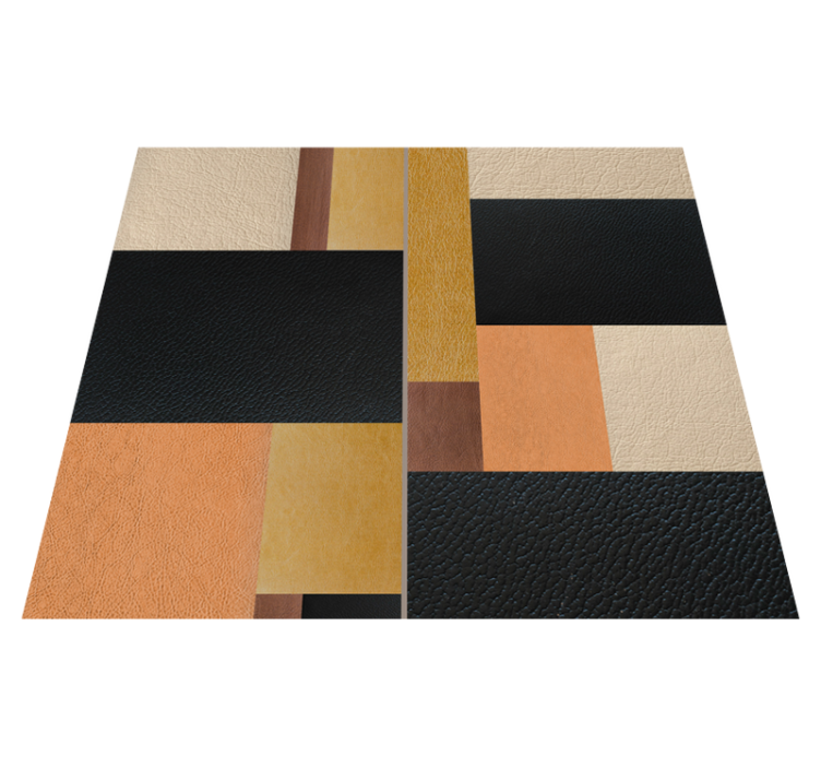 Vinylmatta geometrisk med strukturerade block - Tenstickers