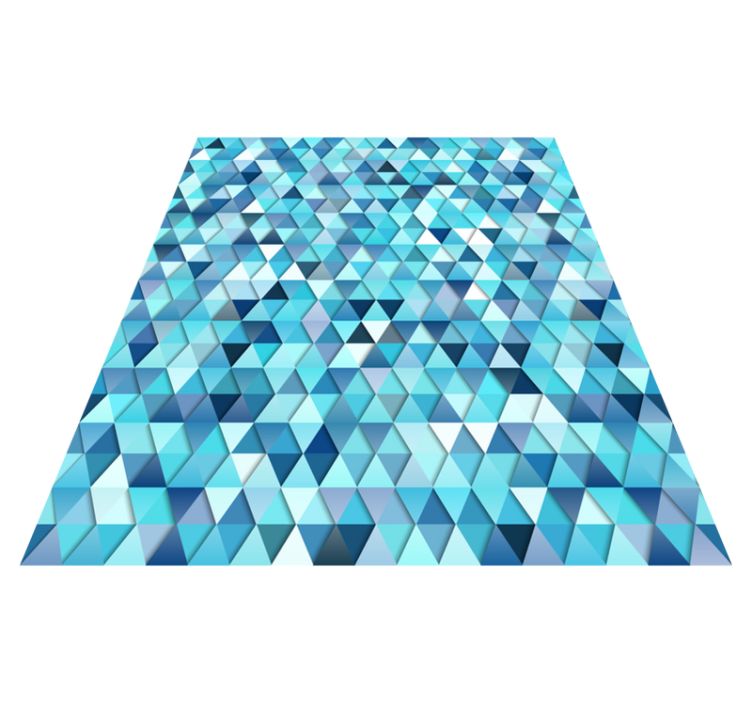 Vinylmatta geometrisk blå abstrakt - Tenstickers