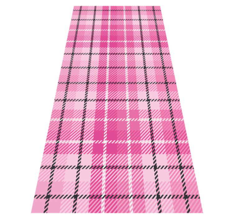 Vinylmatta geometrisk rosa och svart rutmönster - Tenstickers