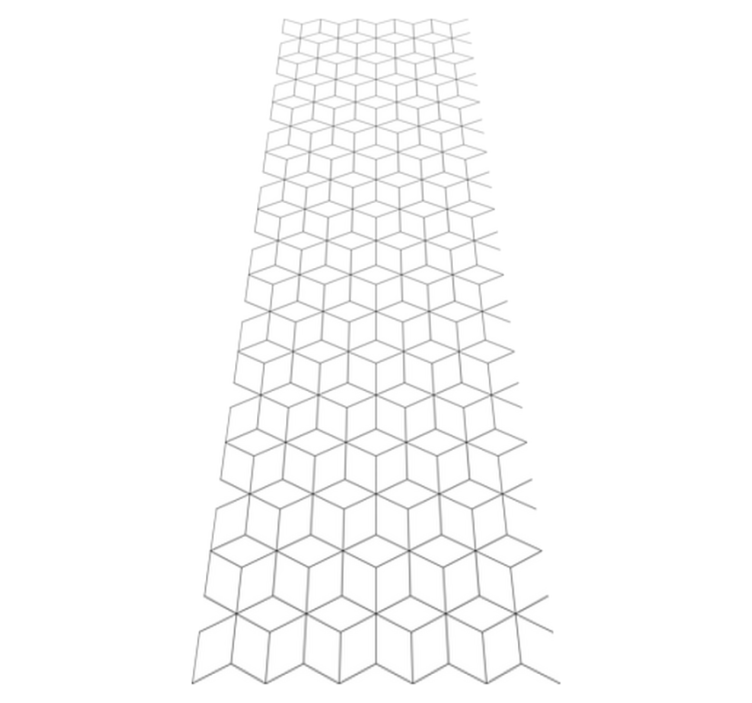 Vinylmatta geometrisk mönster av geometriska kuber - Tenstickers