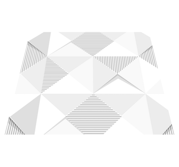 Vinylmatta geometrisk 3d vita rutor - Tenstickers