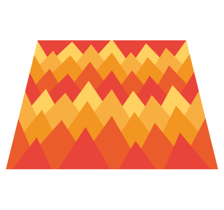 Vinylmatta geometrisk abstrakta berg - Tenstickers