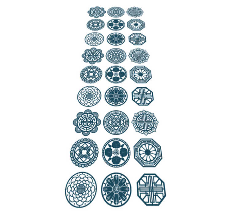 Vinylmatta geometrisk koreanska former - Tenstickers