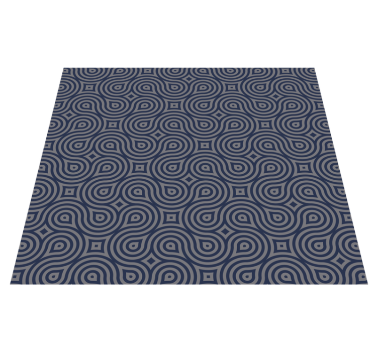 Vinylmatta geometrisk blå geometriska former - Tenstickers