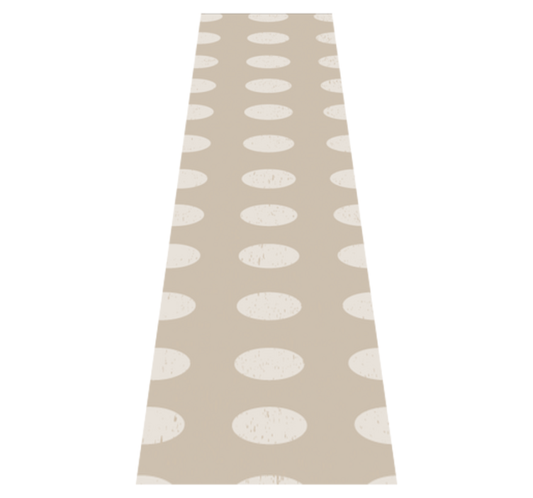 Vinylmatta geometrisk vit cirkelmönster - Tenstickers