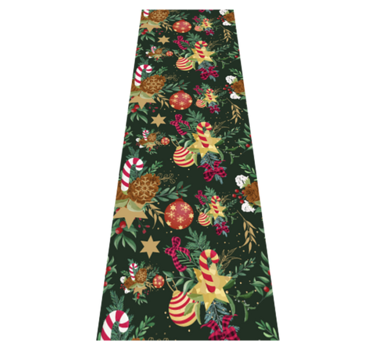 Vinylmatta jul grenar juldekorationer - Tenstickers