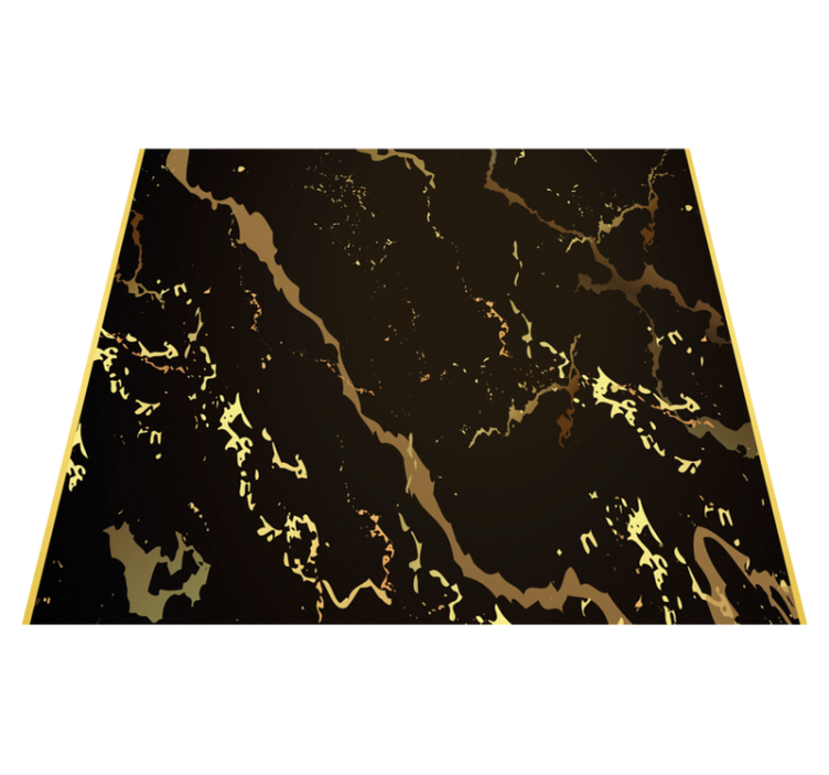 Vinylmatta sovrum marmortextur svart guld - Tenstickers
