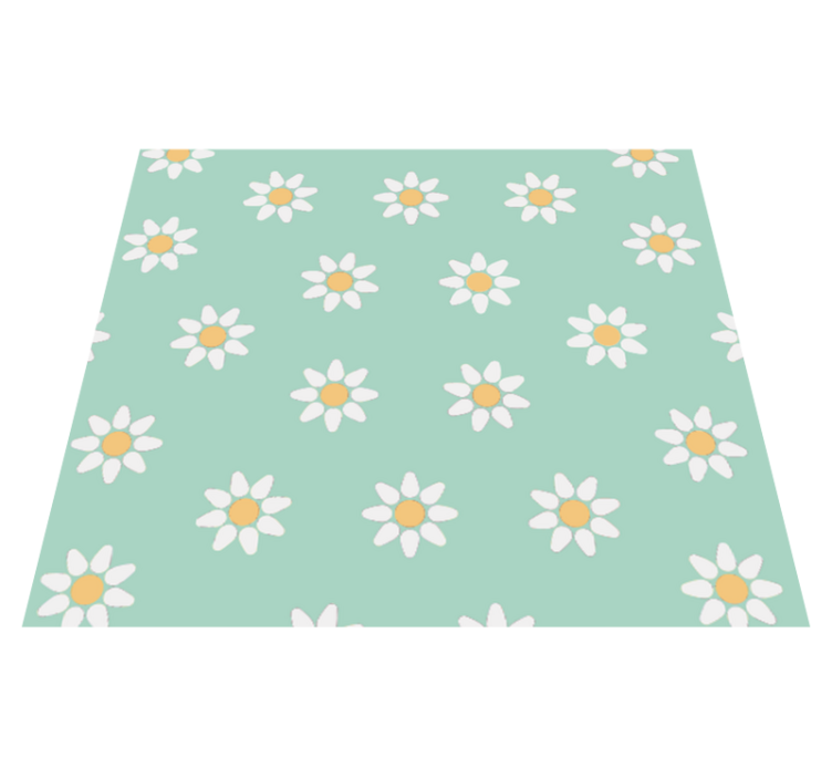 Vinylmatta sovrum barnblommor mönster - Tenstickers