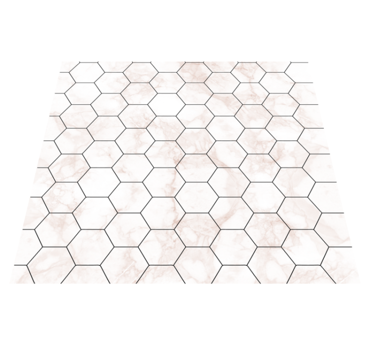 Vinylmatta sovrum i marmor hexagonplattor - Tenstickers
