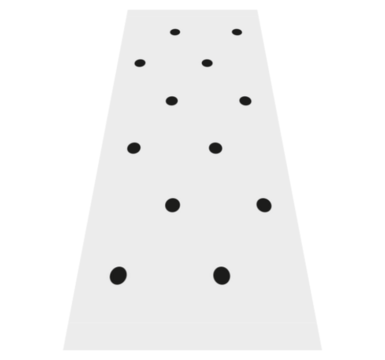 Vinylmatta sovrum nordisk stil svarta prickar - Tenstickers