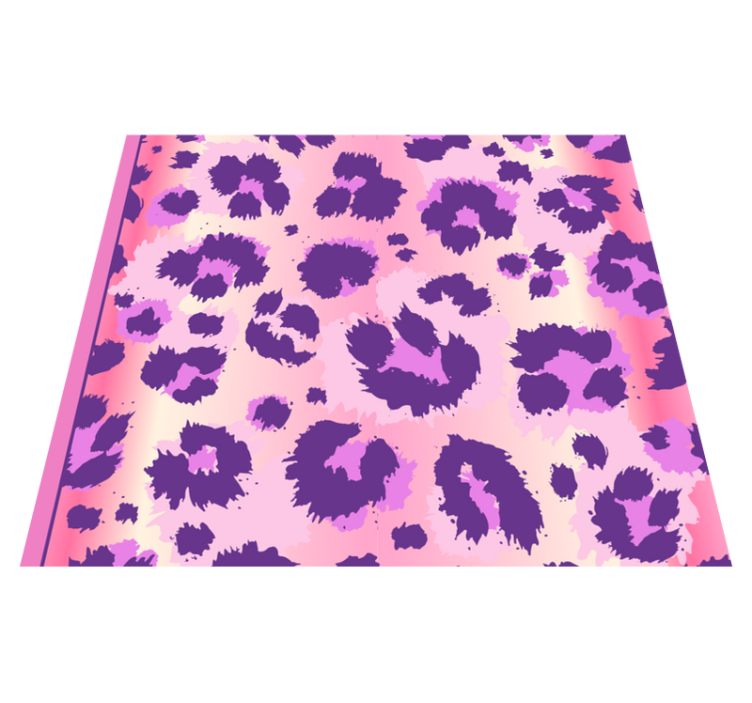 Vinylmatta sovrum rosa leopardpäls - Tenstickers