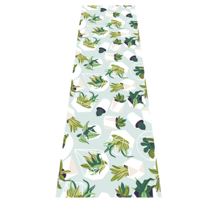 Grön kaktus vinylmatta sovrum - Tenstickers