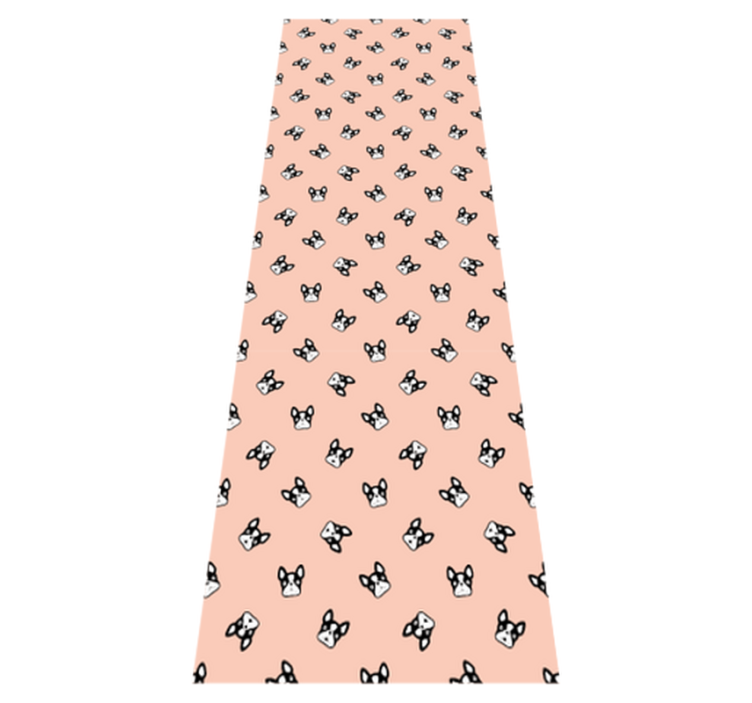 Vinylmatta sovrum mönster av söta franska bulldoggar - Tenstickers