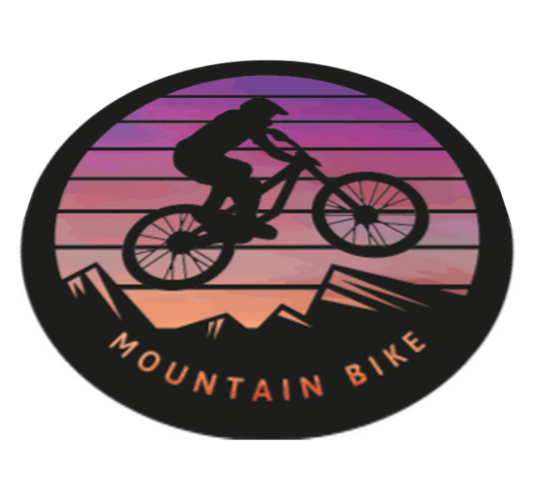 Vinylmatta natur för bergscyklist - Tenstickers
