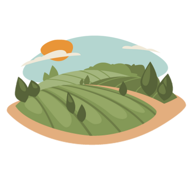 Vinylmatta natur fältdesign - Tenstickers