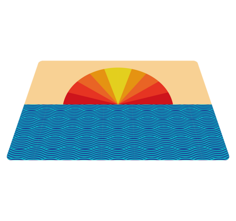 Vinylmatta natur vintage sunset laptop - Tenstickers