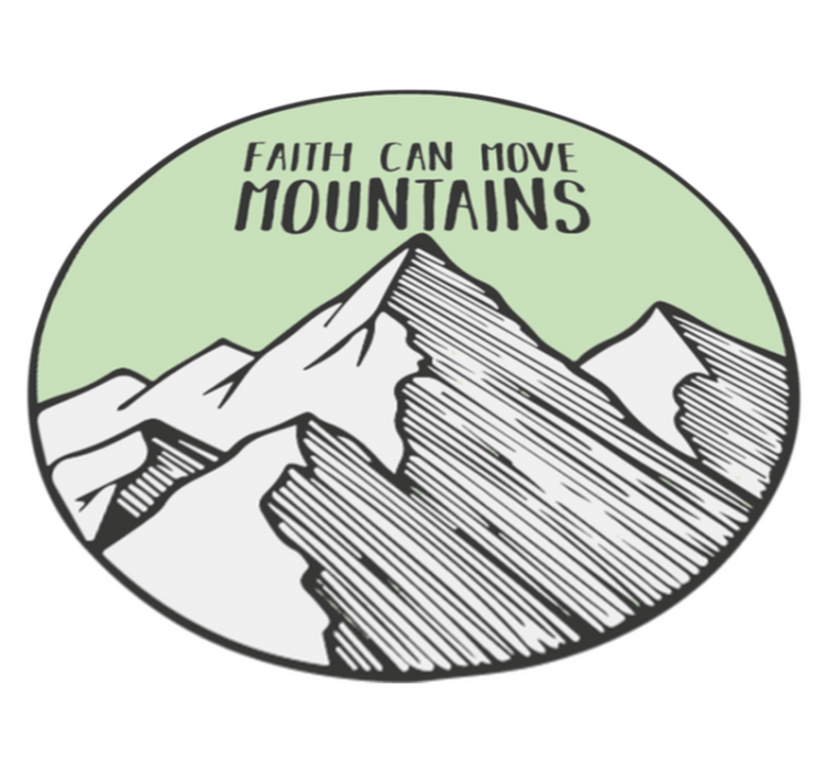 Vinylmatta natur tro kan flytta berg - Tenstickers