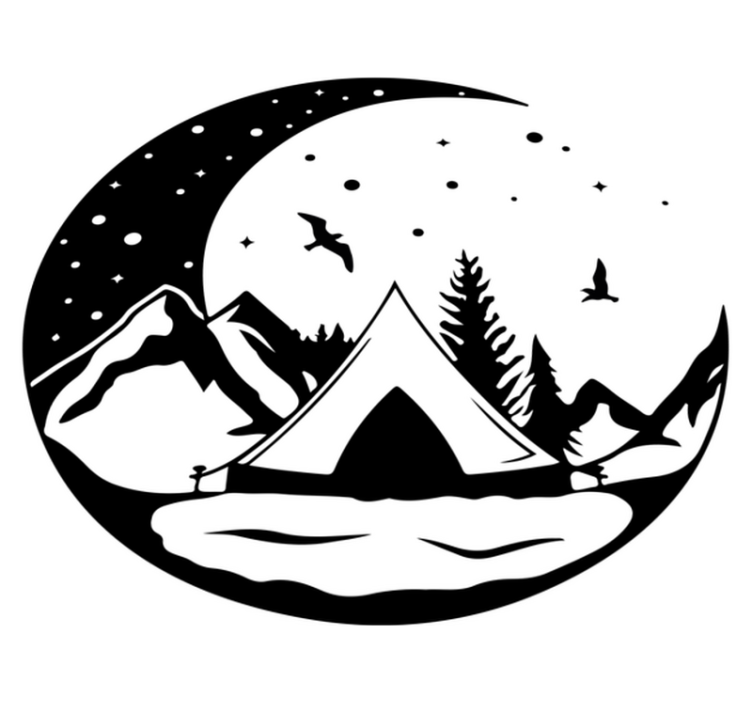 Vinylmatta natur fjäll och månnatt - Tenstickers