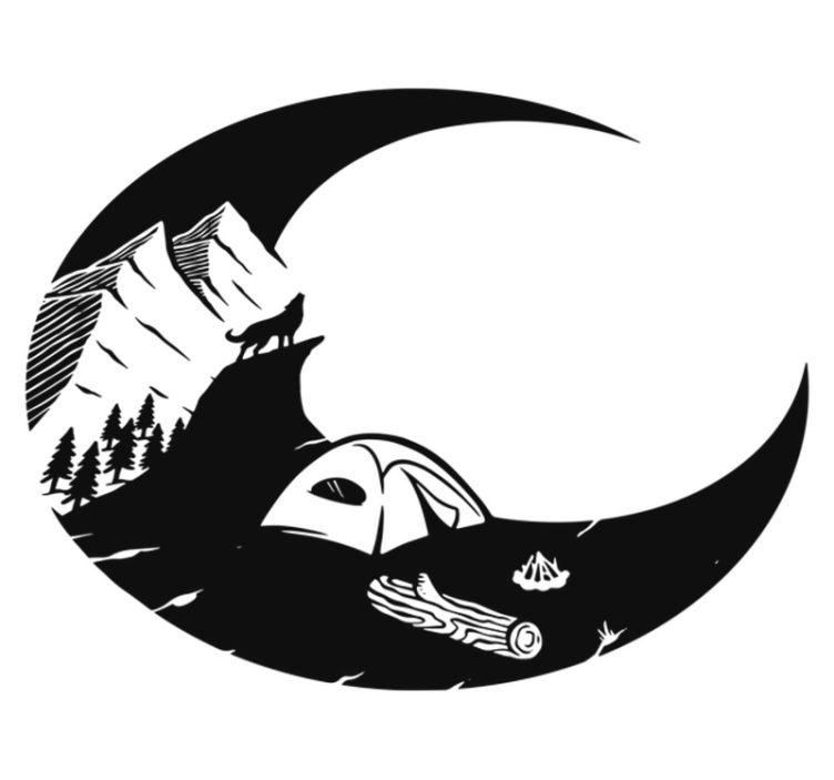 Vinylmatta natur fjällcampingmotiv - Tenstickers