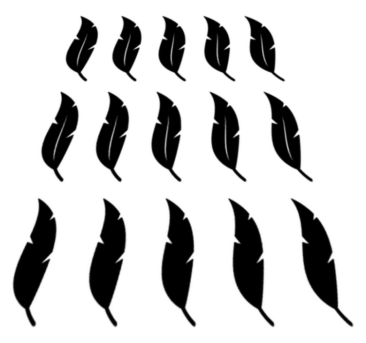 Vinylmatta natur svävande fjädermönster - Tenstickers