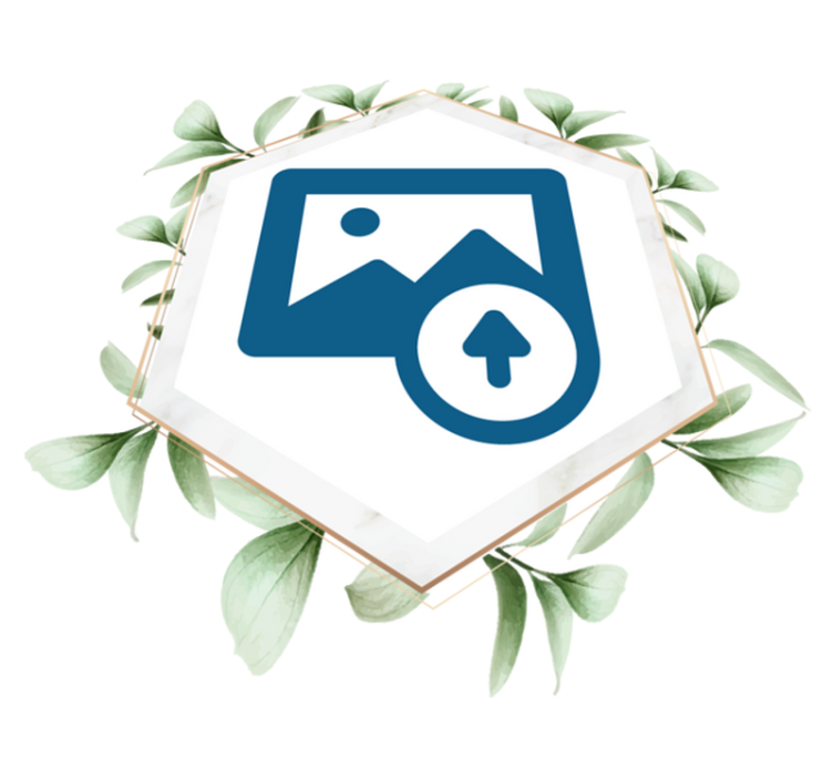 Vinylmatta natur kvinna med blad - Tenstickers