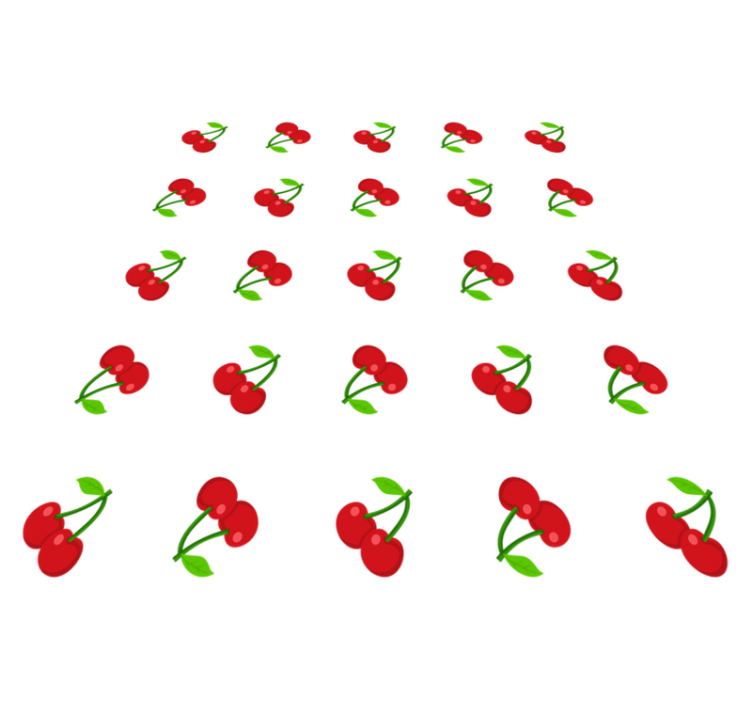 Vinylmatta natur körsbärsmönsterdesign - Tenstickers
