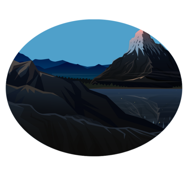 Vinylmatta natur med fjällutsikt - Tenstickers