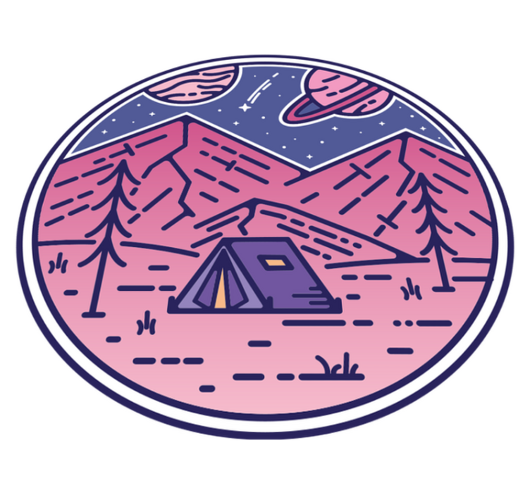 Campingäventyrscen naturvinylmatta - Tenstickers