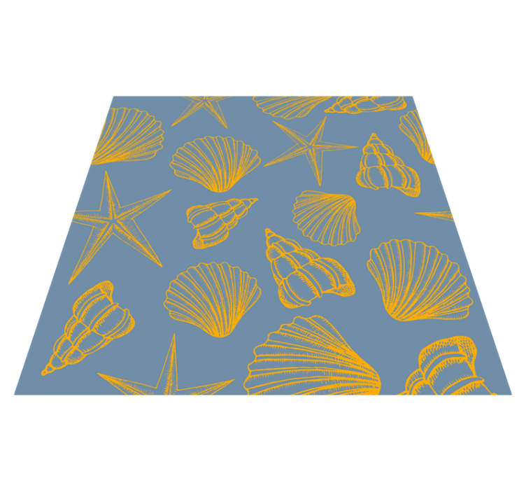 Vinylmatta natur snäckor och stjärnor - Tenstickers