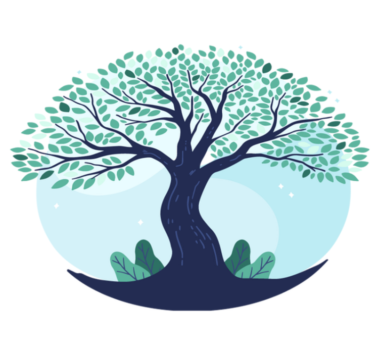Vinylmatta natur lummigt träddesign - Tenstickers