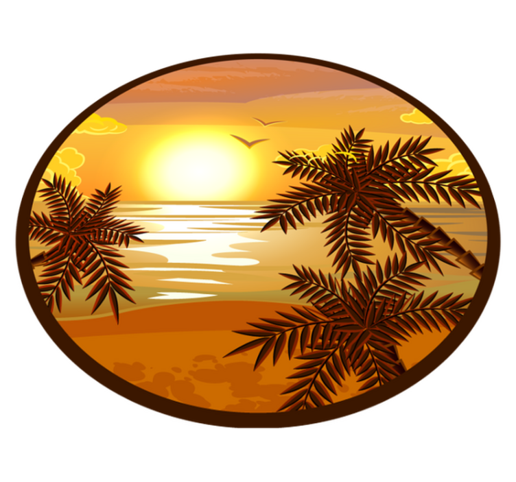 Vinylmatta natur serene solnedgång vy - Tenstickers