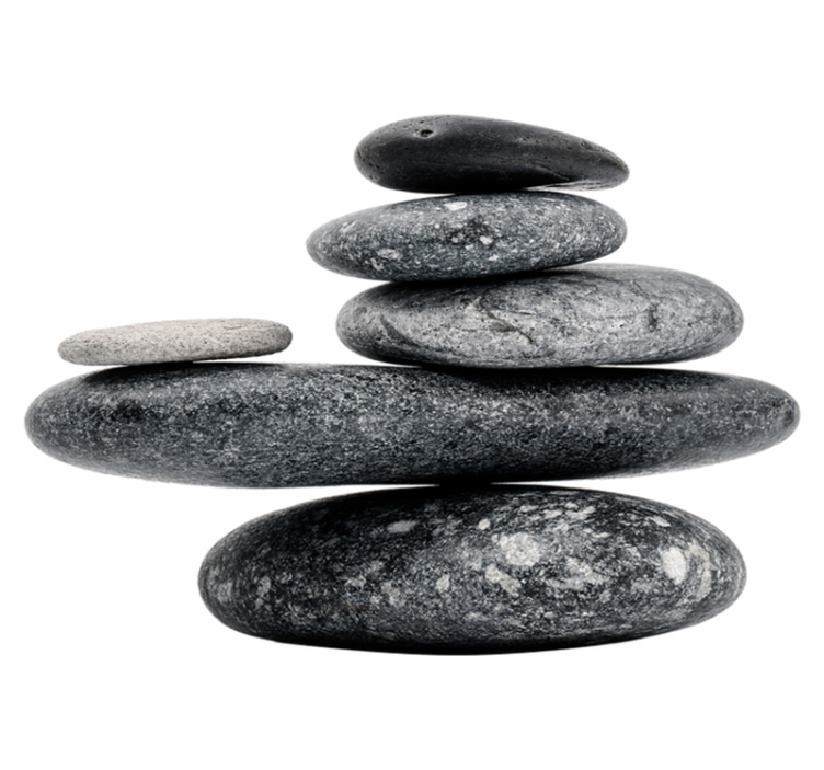 Vinylmatta natur stacked pebbles arrangement - Tenstickers