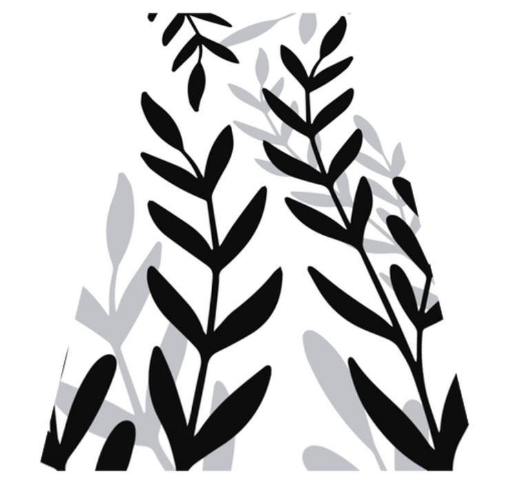 Vinylmatta blommor och växter i genomskinlig vinyl - Tenstickers